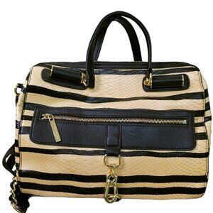 (721) Olivia + Joy NY Anaconda Stripe Large Shoulder Bag